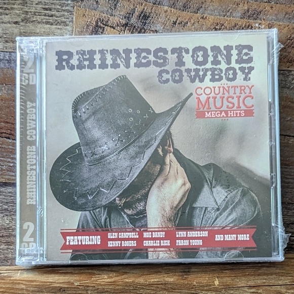 3/$10 New 2 Packaged CDs Rhinestone Cowboy & George Jones - Picture 1 of 9